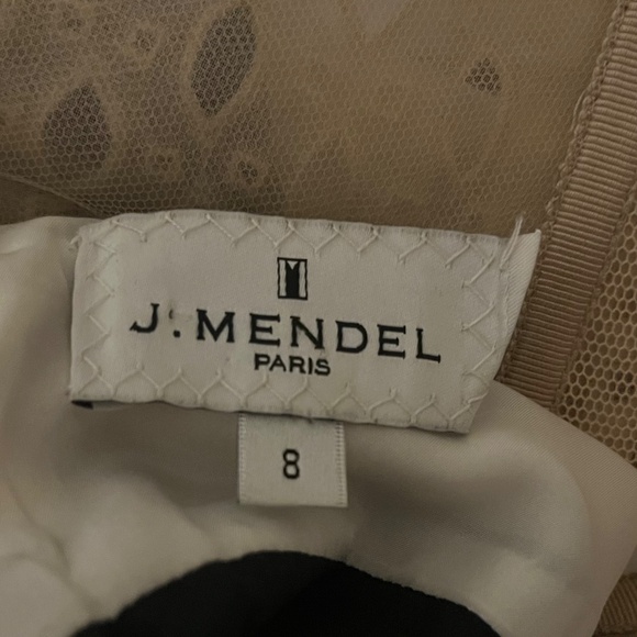 J. MENDEL BLACK AND WHITE BEADED GOWN, SIZE 8 - Picture 6 of 6